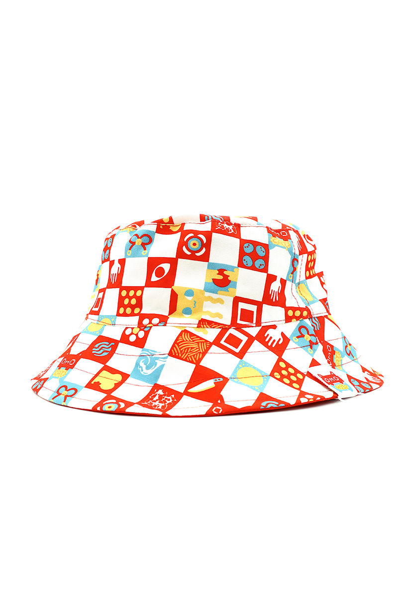 OMOCAT Checkered Bucket Hat