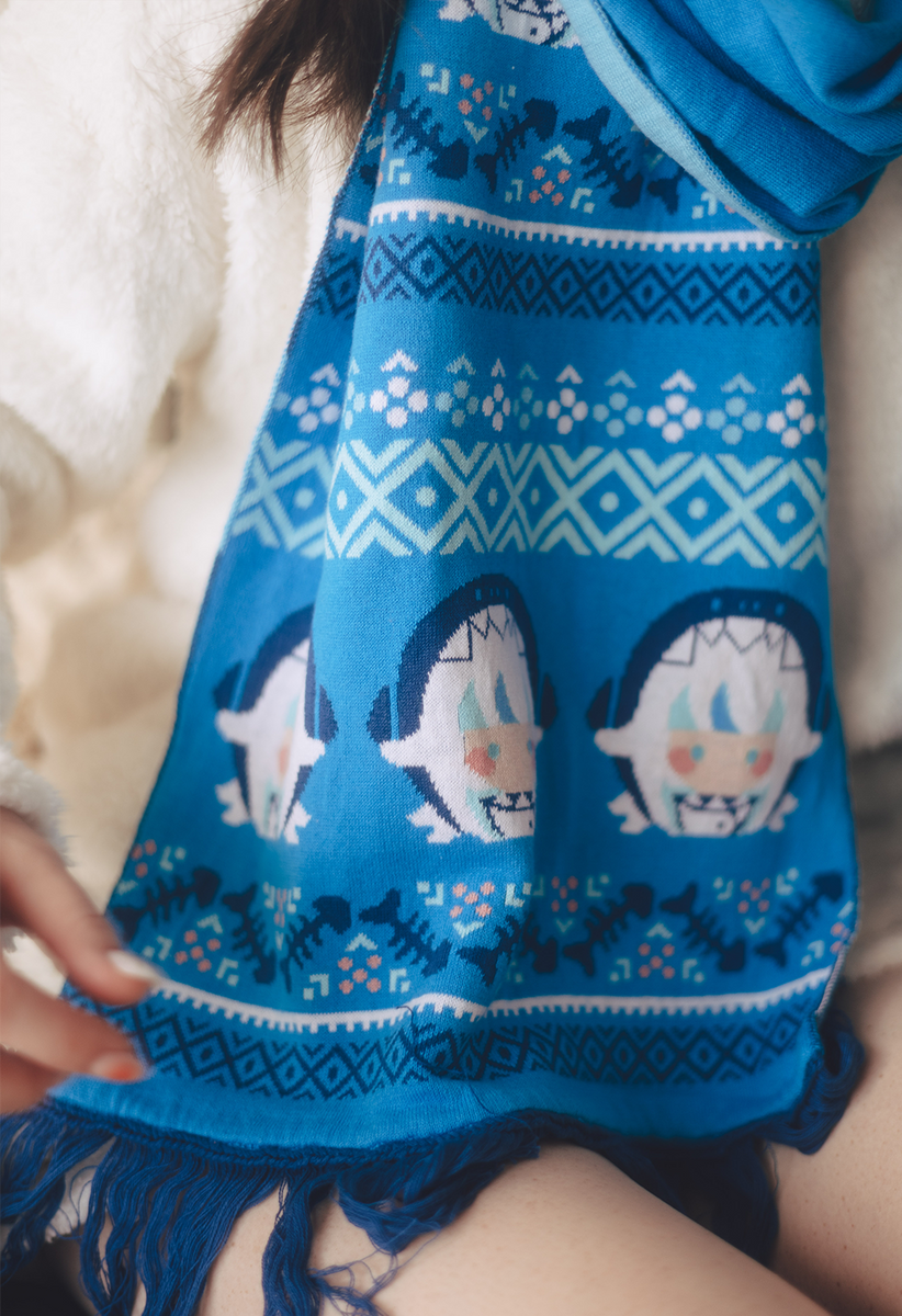 GAWR GURA Knit Scarf – OMOCAT GAWR GURA Knit Scarf – OMOCAT