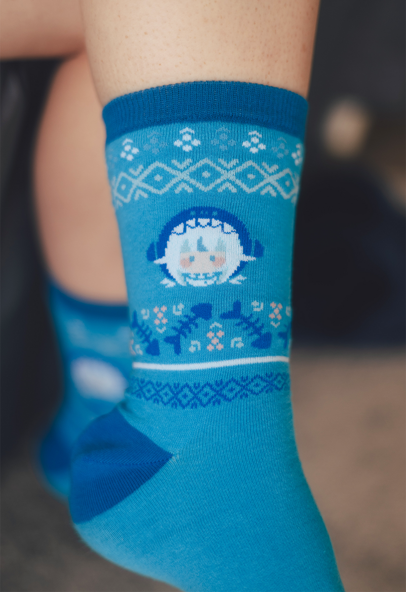 GAWR GURA Knit Socks – OMOCAT
