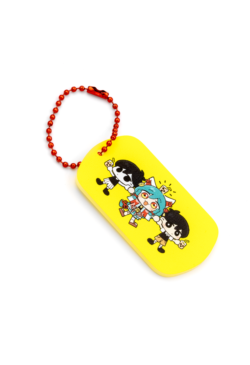 SUNRIGHT TEA x OMORI Dog Tag Keychain – OMOCAT SUNRIGHT TEA x OMORI Dog Tag Keychain – OMOCAT
