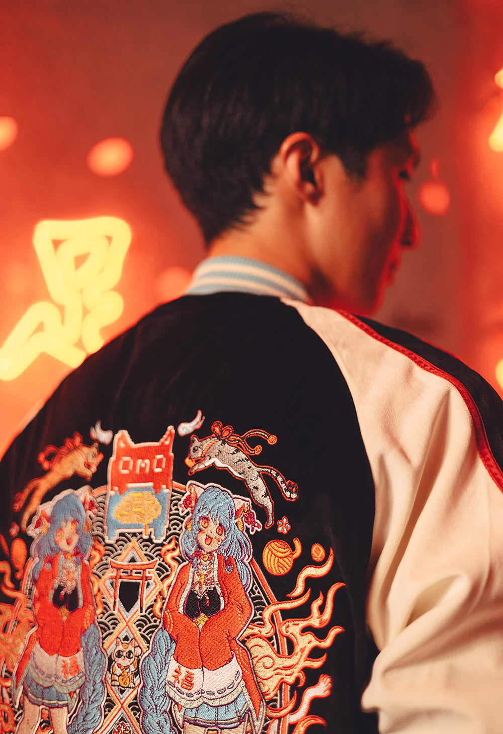 WAKOMARIA スカジャン OMOCAT 10th Anniversary Sukajan