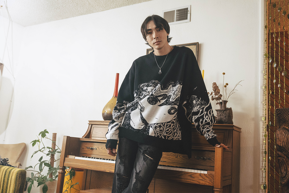 
                  
                    SPACES IN-BETWEEN Distressed Sweater
                  
                