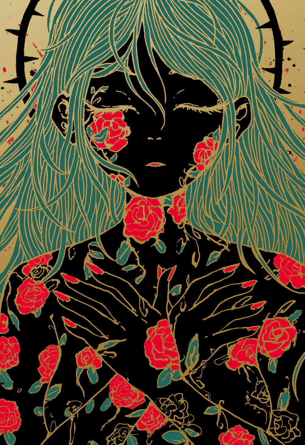 
                  
                    "ROSES" Screen Print
                  
                
