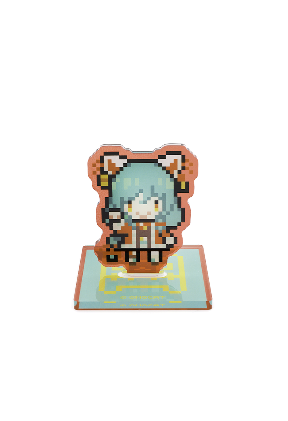 アクリル画 パステルカラー フレーム付き F40 OMOCAT Pixel Acrylic Stand