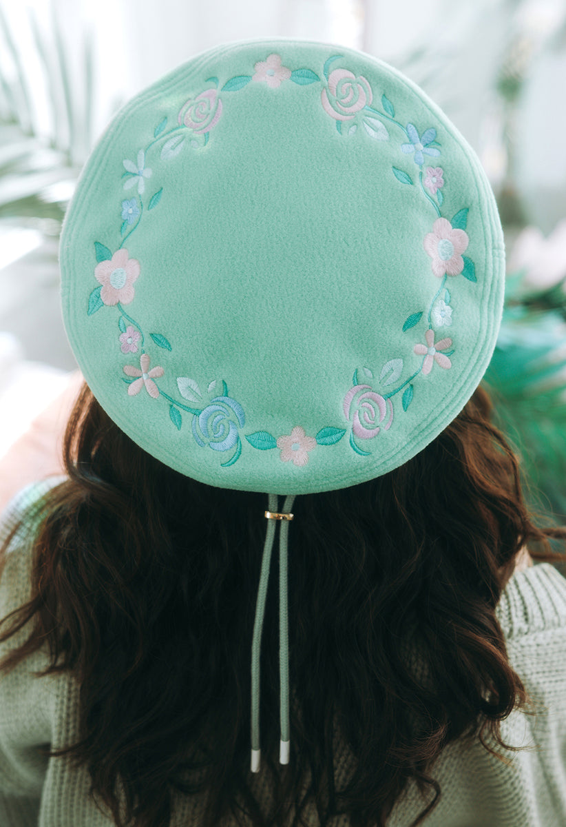 最終価格 murral  flower lace beret MURRAL（3泊4日） Framed flower lace dress / June