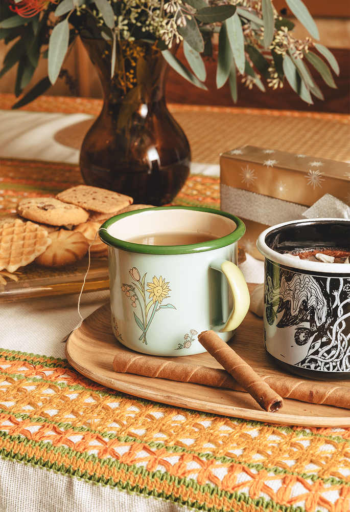 
                  
                    A HOME FOR FLOWERS Enamel Mug
                  
                