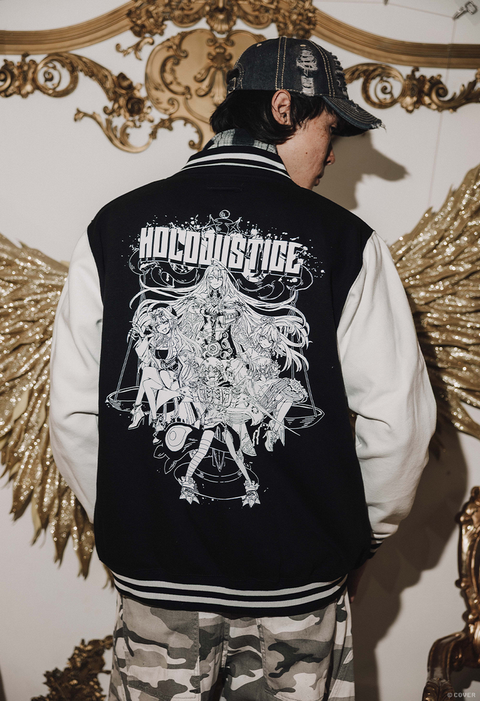 holoJustice Varsity Jacket – OMOCAT
