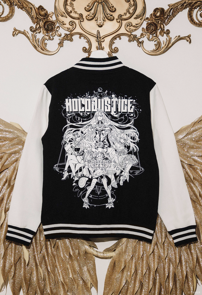 holoJustice Varsity Jacket – OMOCAT