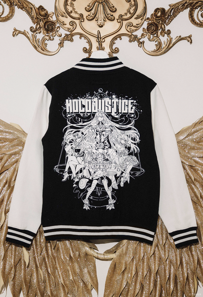 holoJustice Varsity Jacket – OMOCAT