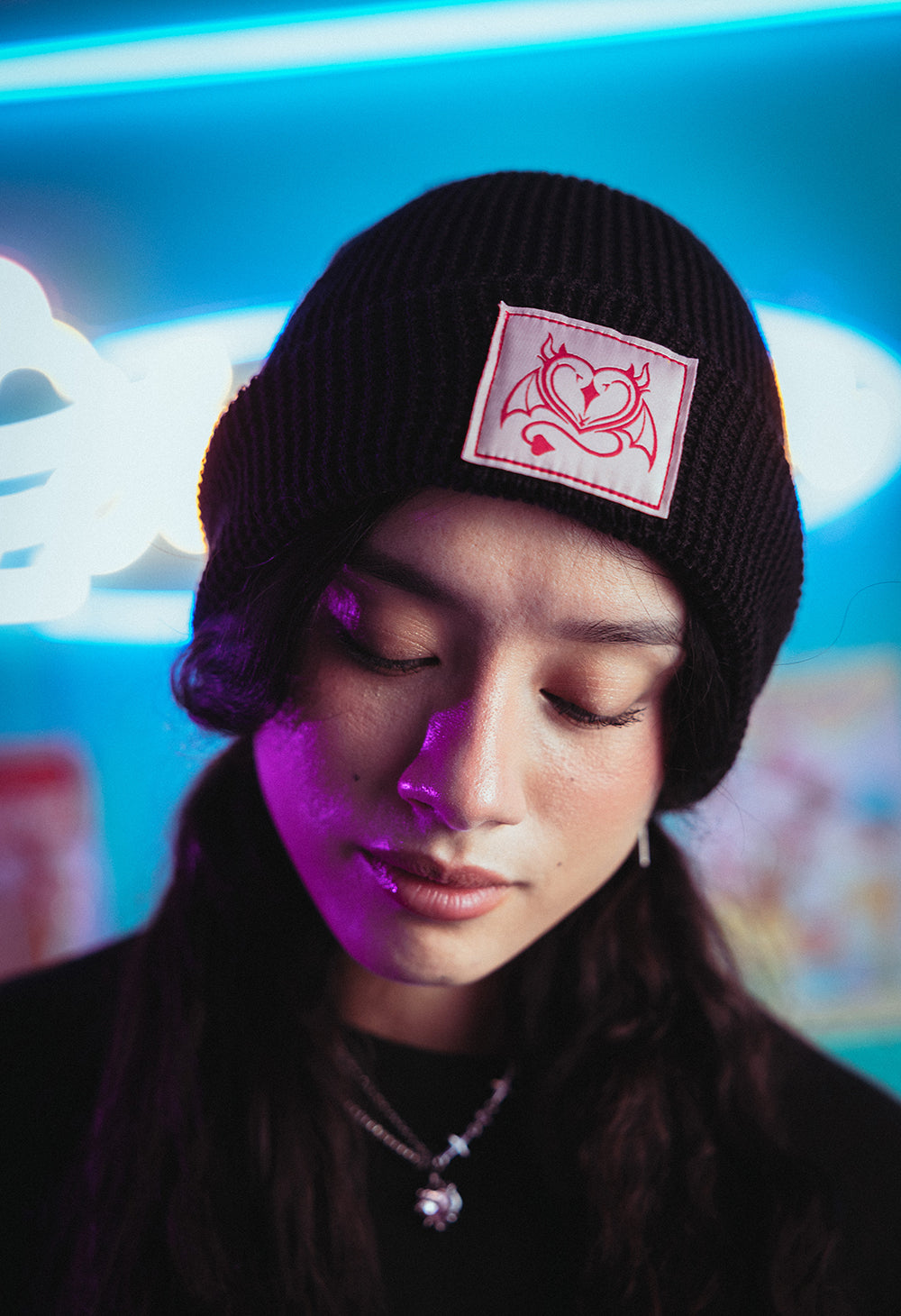 即完　IDEASWAM OUROBOROS BEANIE (Black) IRONMOUSE x OMOCAT Beanie