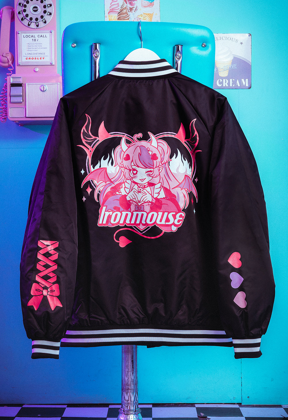 IRONMOUSE x OMOCAT Bomber Jacket