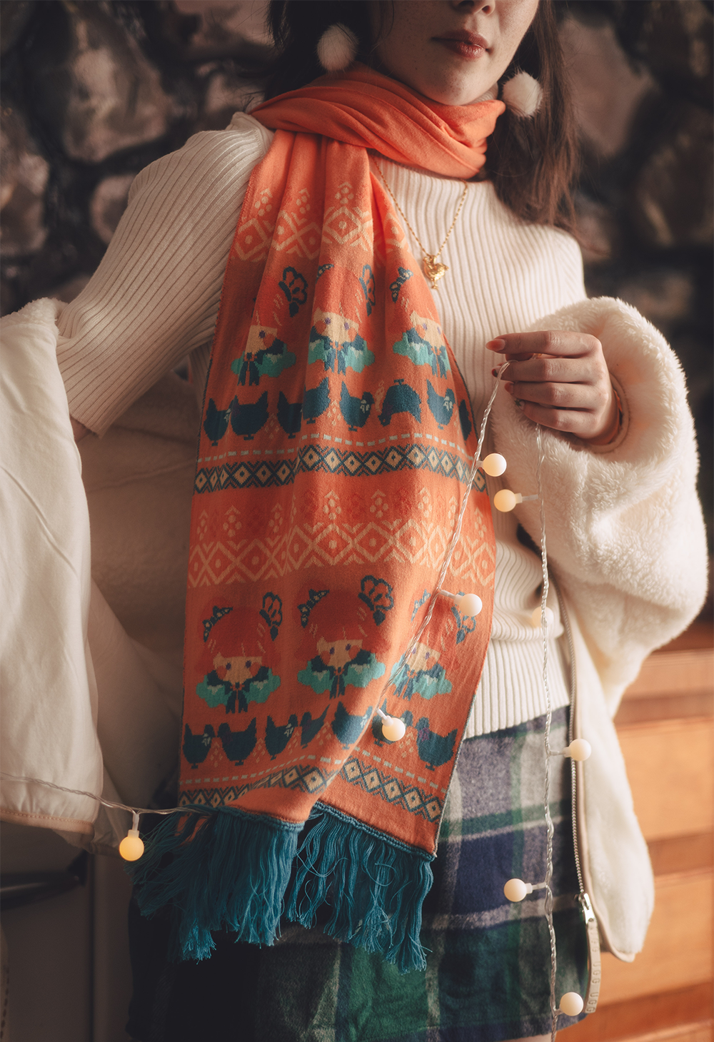 
                  
                    TAKANASHI KIARA Knit Scarf
                  
                