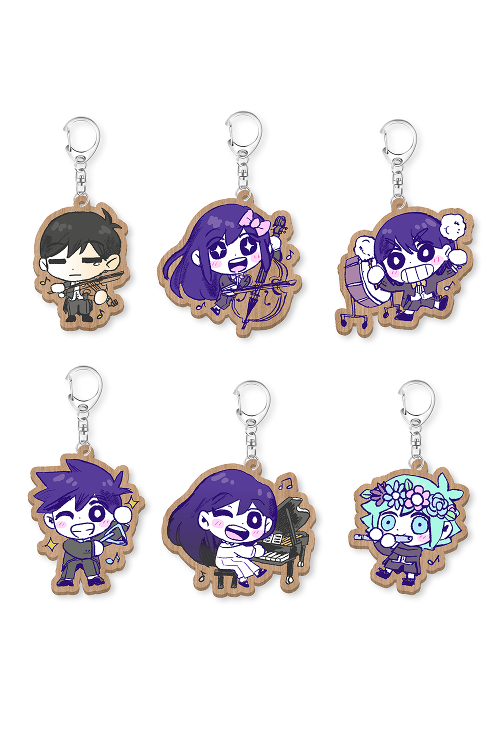 OMORI 3rd Anniversary Concert Wooden Keychains – OMOCAT OMORI 3rd Anniversary Concert Wooden Keychains – OMOCAT