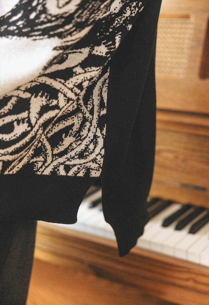 
                  
                    SPACES IN-BETWEEN Distressed Sweater
                  
                