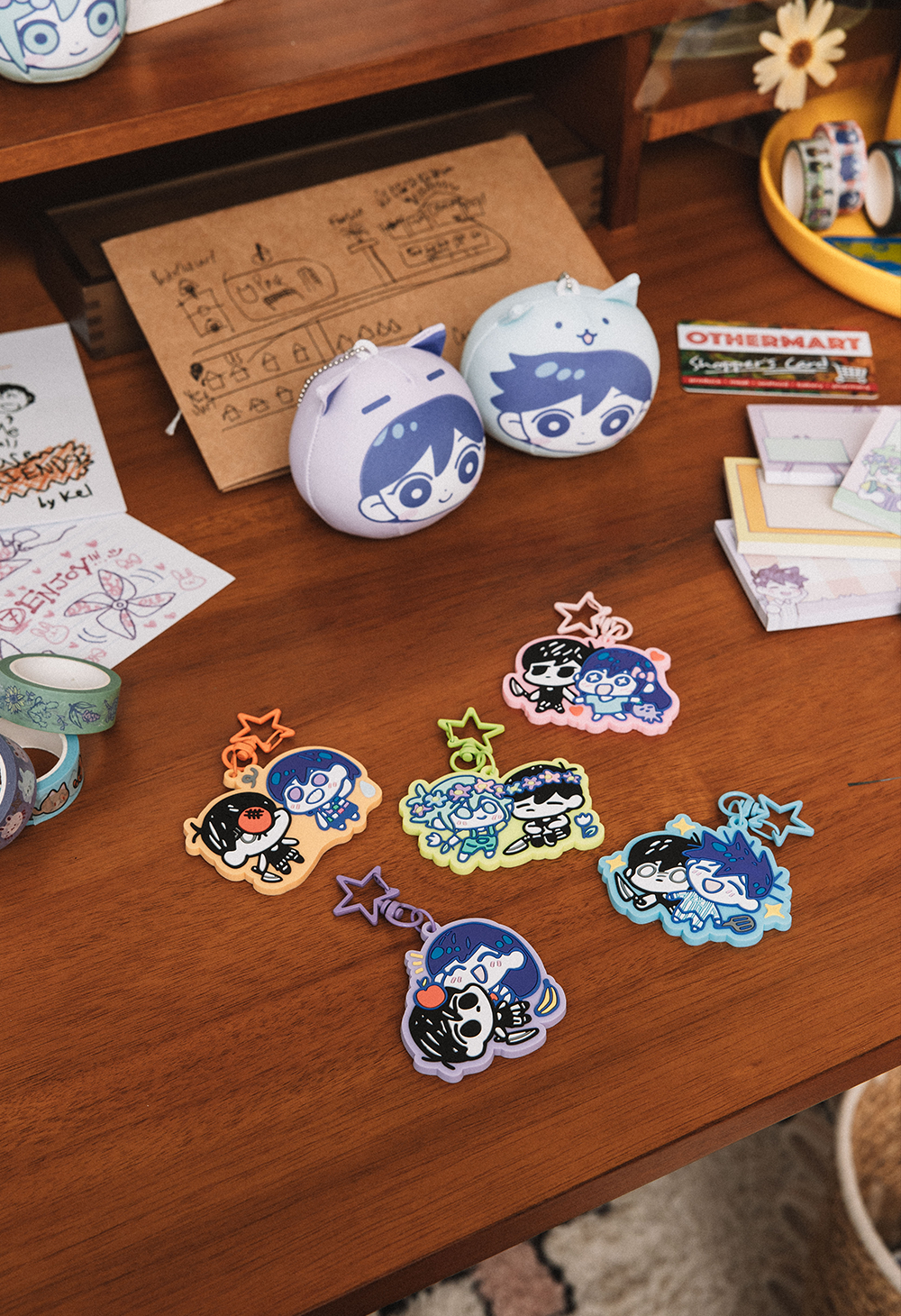 YOU TAGGED OMORI! Rubber Keychain Blind Bag – OMOCAT