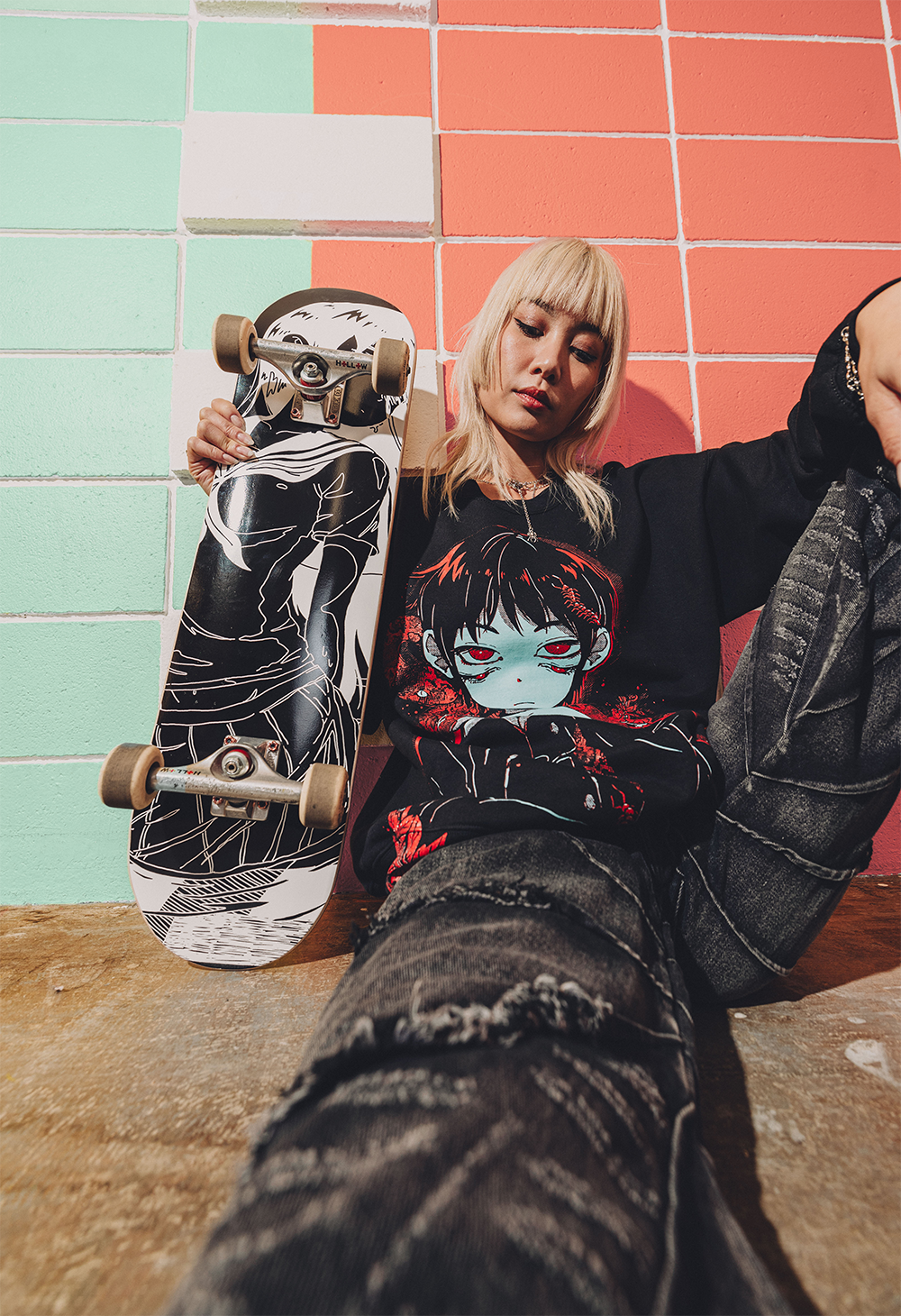SINKING Skate Deck – OMOCAT SINKING Skate Deck – OMOCAT