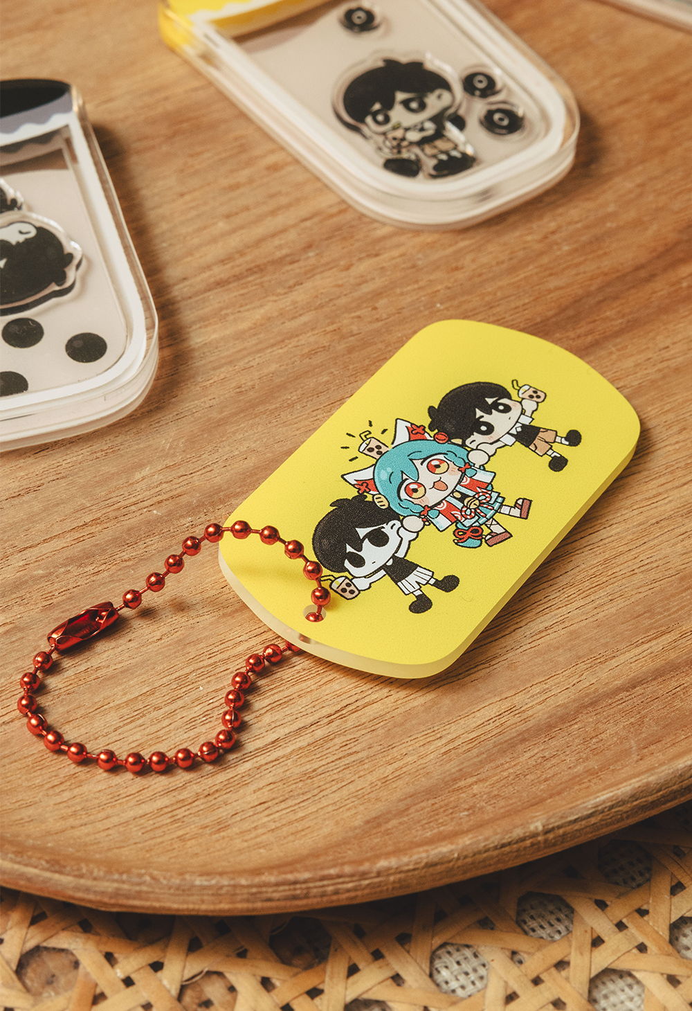 SUNRIGHT TEA x OMORI Dog Tag Keychain – OMOCAT SUNRIGHT TEA x OMORI Dog Tag Keychain – OMOCAT