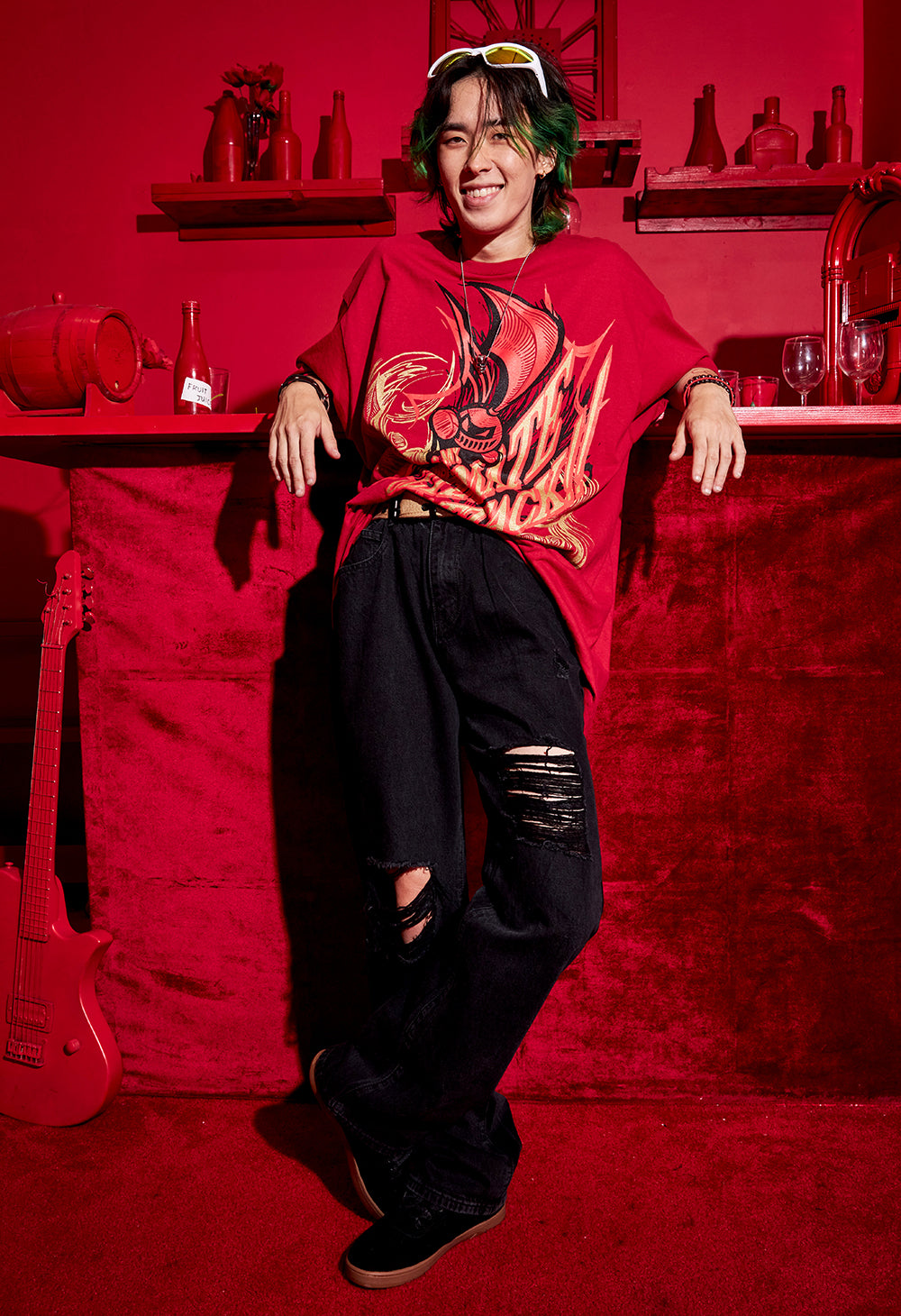 美品★レア★コムドットやまと着用★ M★MIDNIGHT MOVER Tシャツ コムドットやまと着用 HANGOVERZ 酔達磨Tシャツ | vestick