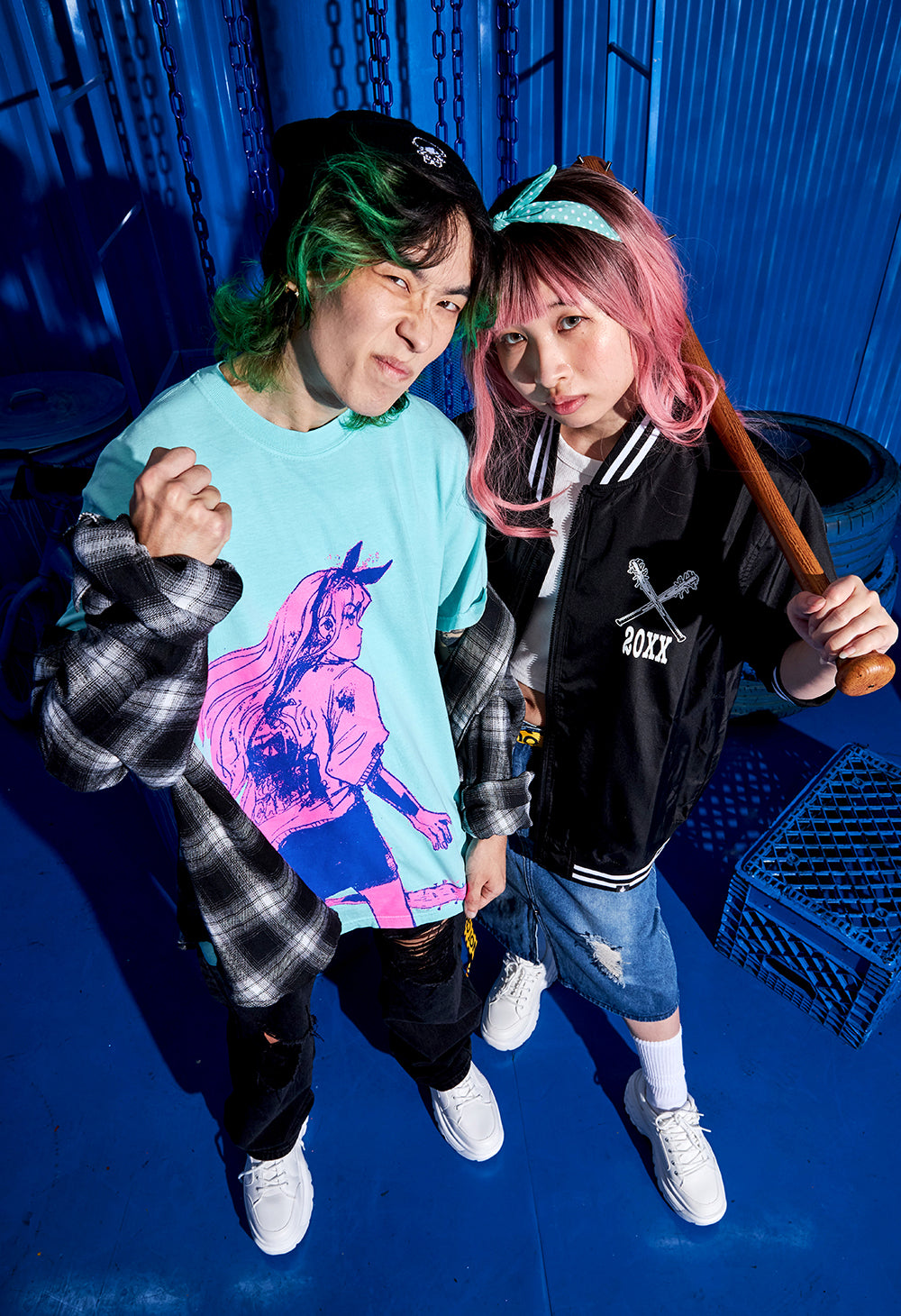 kittyTｼｬﾂ2枚ｾｯﾄ&amp;ｵﾏｹ♪ NAIL BAT T-Shirt – OMOCAT