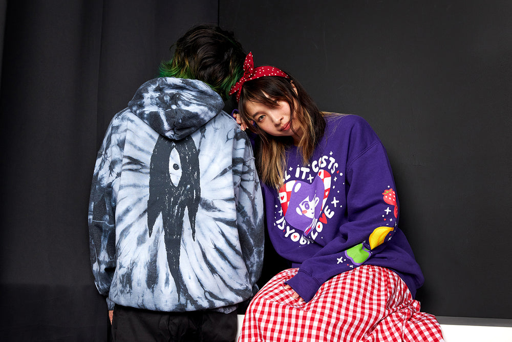 SOMETHING Tie Dye Hoodie OMOCAT